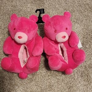 Cozy Pink Bear Slippers for Kids